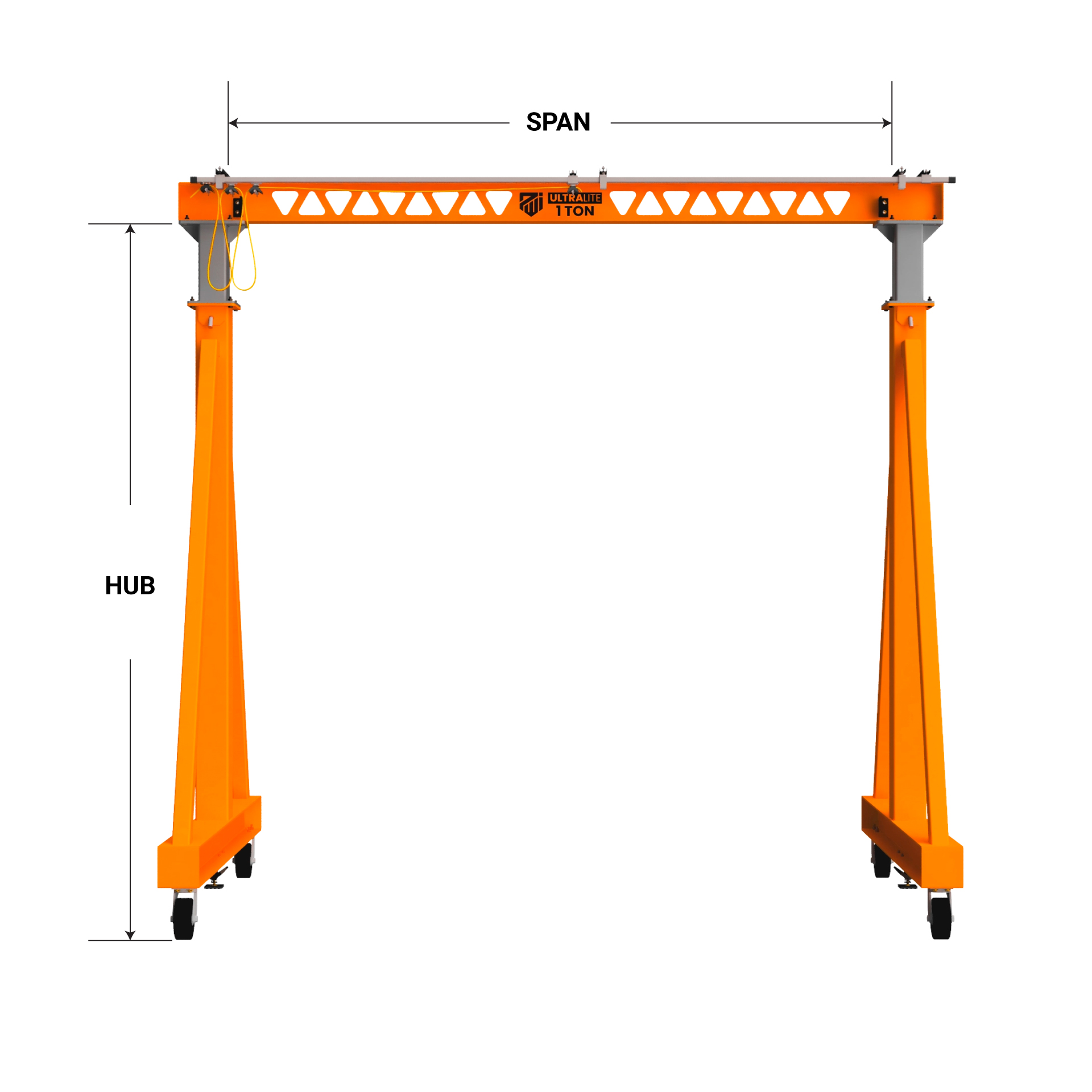 UltraLite Telescoping Gatnry Crane Dimensions